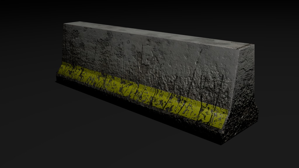 Low Poly Worn Construction Barrier  preview image 1